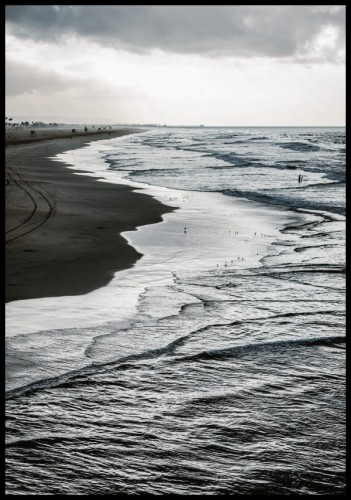 Plakat ze zdjęciem pochmurnego morza