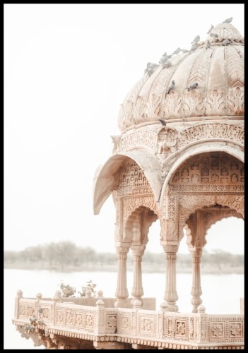 Delikatne zdjęcie przepięknego budynku świątyni w Indiach