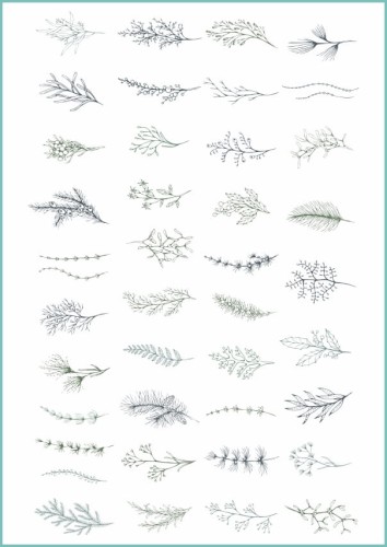 Tatuaże tymczasowe zimowy zestaw gałązek