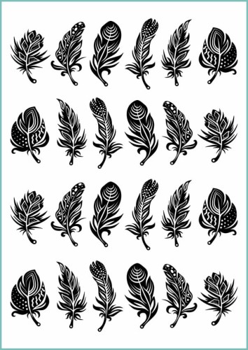 Tatuaże tymczasowe ozdobne pióra