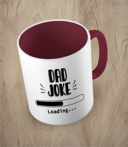 Bordowy kubek dad joke