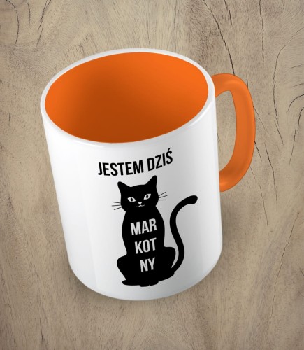 Pomarańczowy kubek jestem dziś markotny