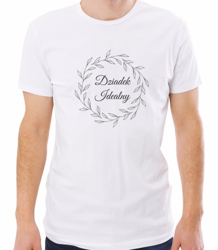 Biała męska koszulka dziadek idealny