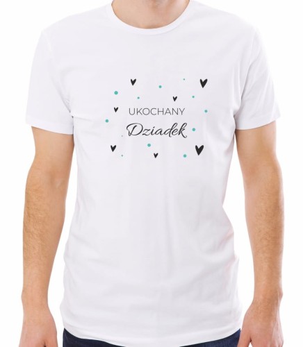 Biała męska koszulka ukochany dziadek
