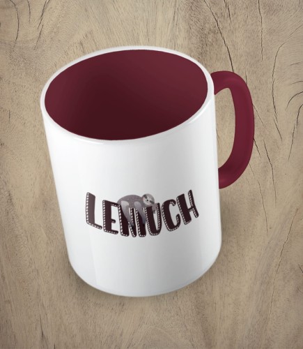 Bordowy kubek leniuch