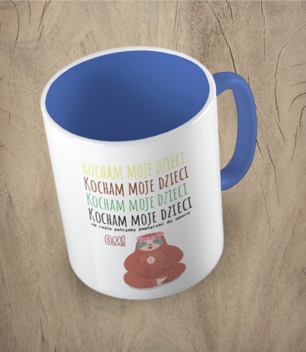 Niebieski kubek kocham moje dzieci