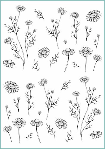 Czarne tatuaże tymczasowe liście i kwiaty 02