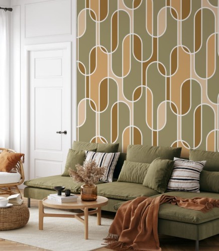 Graficzna tapeta ze wzorem w stylu nowoczesnej architektury