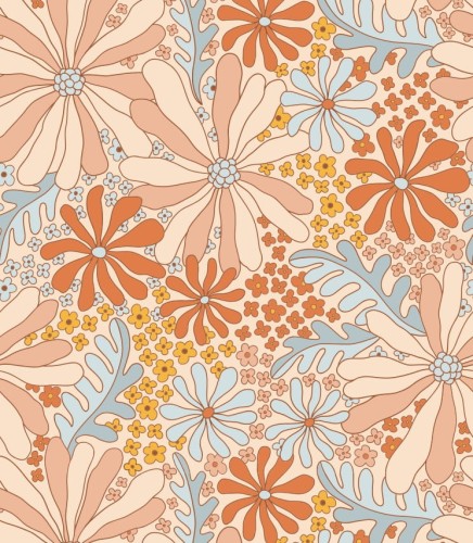 Próbka tapety floral hippie summer