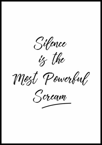 Plakat cisza to najgłośniejszy krzyk