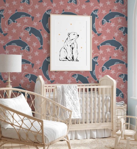 Tapeta orka wśród gwiazd - wizualizacja