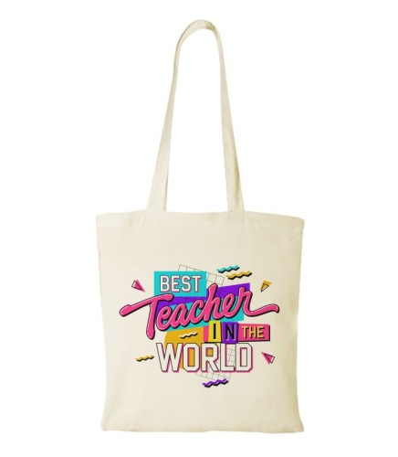 Torba bawełniana best teacher in the world