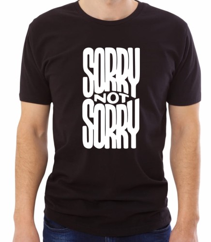 Czarna męska koszulka sorry not sorry