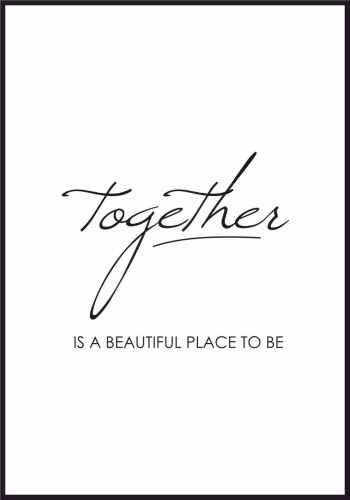 Plakat together - z białą ramką dookoła