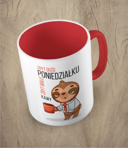 czerwony kubek zbyt dużo poniedziałków