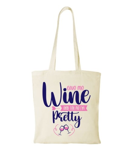 Torba bawełniana give me wine