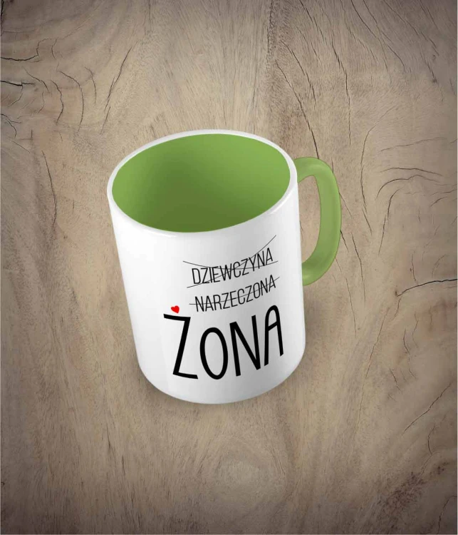 Kubek ŻONA - jasnozielony
