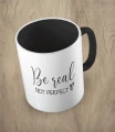 Czarny kubek be real not perfect