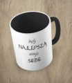 Czarny kubek najlepsza wersja siebie