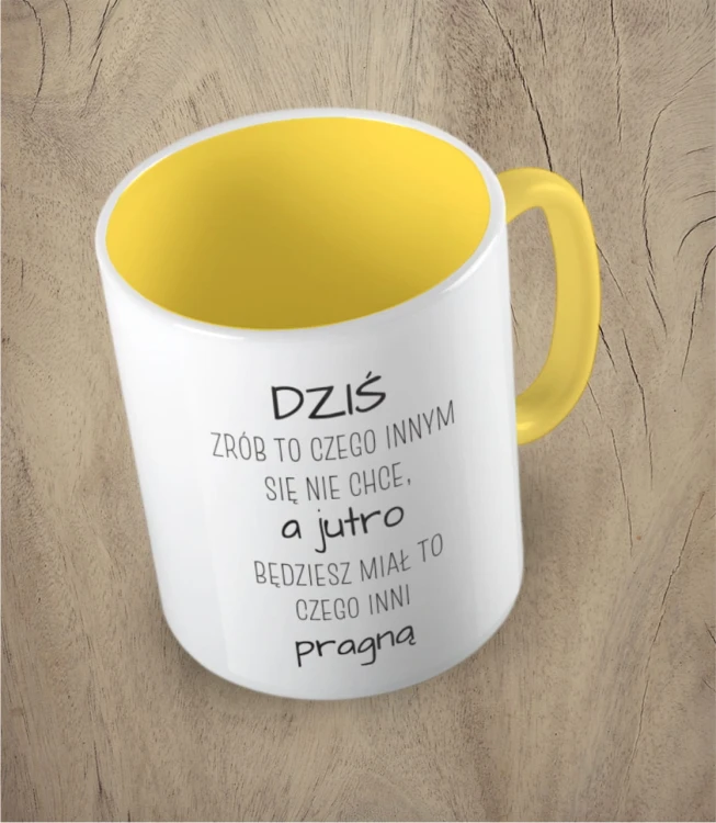 Żółty kubek dziś zrób to