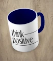 Granatowy kubek think positive