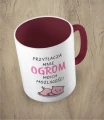 Bordowy kubek ogrom możliwości świnka