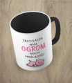 Czarny kubek ogrom możliwości świnka