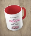 Czerwony kubek ogrom możliwości świnka