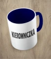 Granatowy kubek kierowniczka