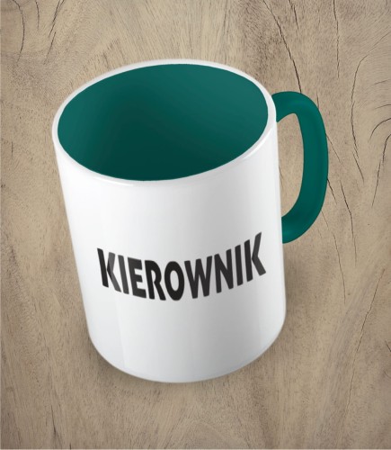 Ciemnozielony kubek kierownik