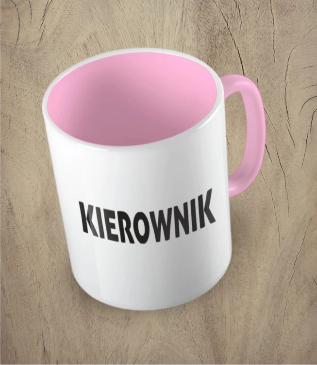 Różowy kubek kierownik