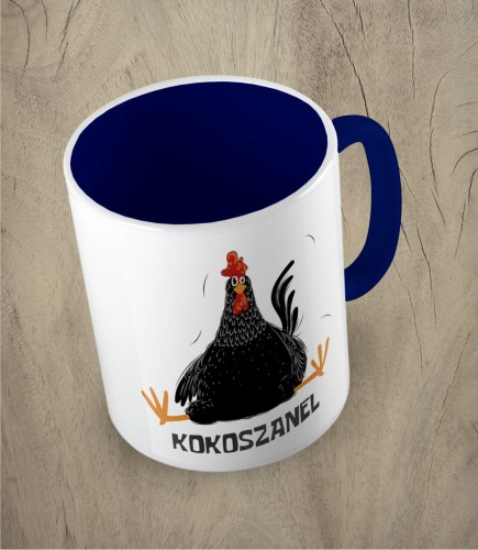Granatowy kubek kokoszanel