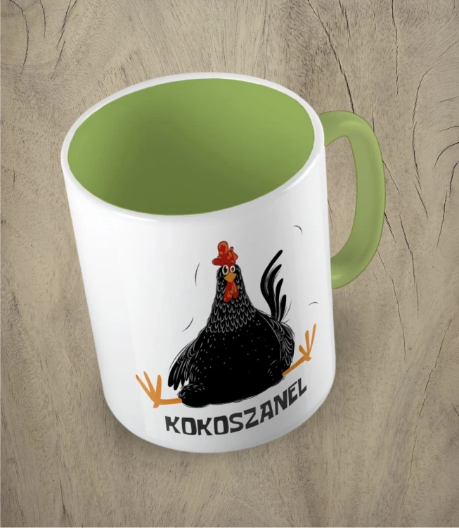 Jasnozielony kubek kokoszanel