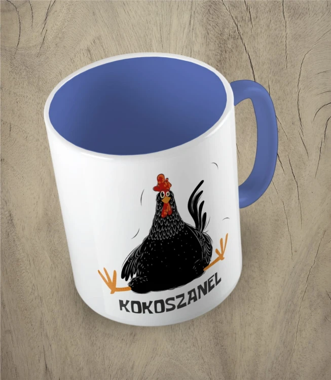 Niebieski kubek kokoszanel