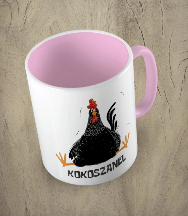 Różowy kubek kokoszanel