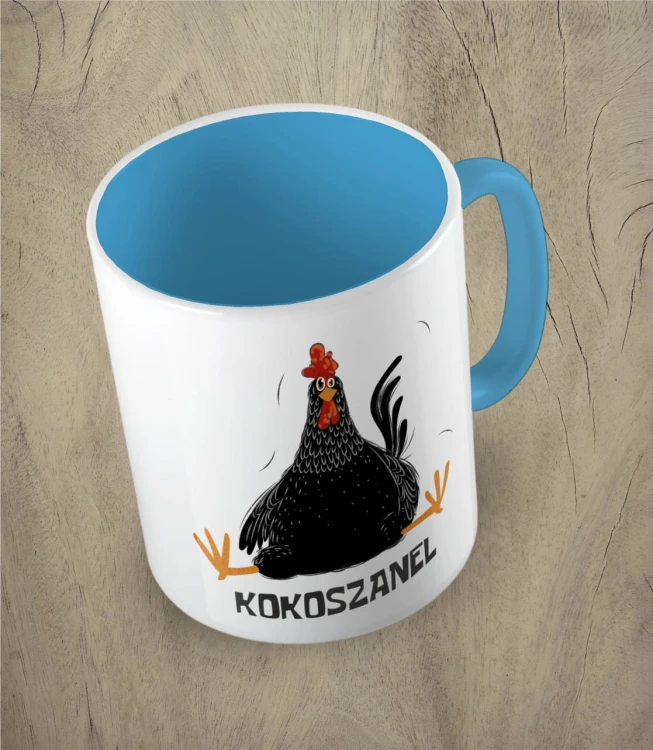 Błękitny kubek kokoszanel