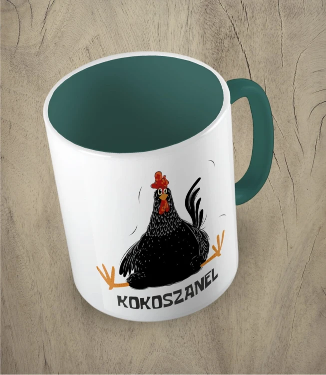 Ciemnozielony kubek kokoszanel