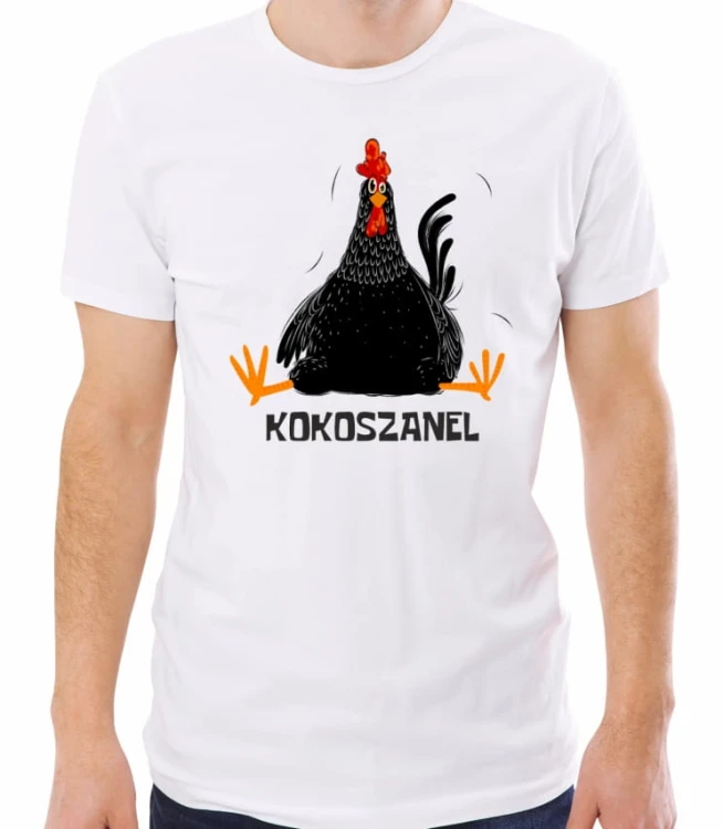 Biała męska koszulka kokoszanel