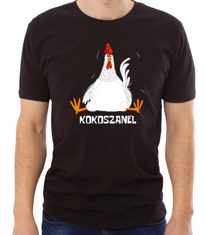 Czarna męska koszulka kokoszanel