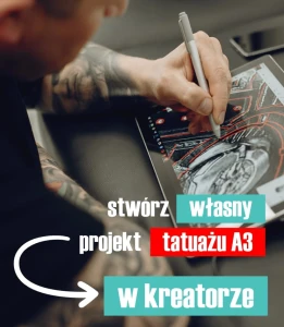 Tatuaż zmywalny A3 z Twoim wzorem kreator projektów