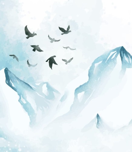 Próbka fototapety frozen landscape