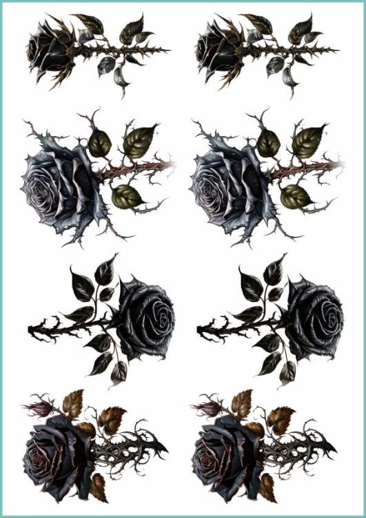 Tatuaże tymczasowe black rose