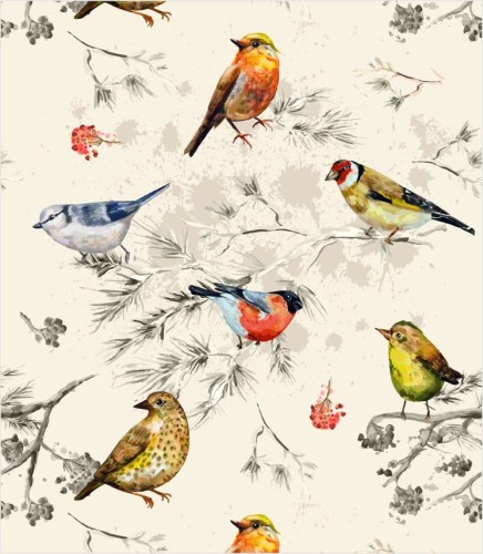 Próbka tapety little birds