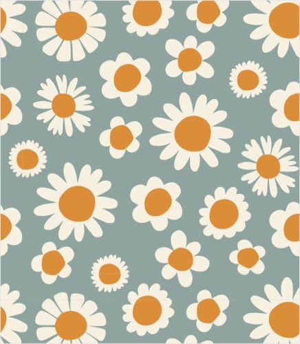 Tapeta vintage daisy flowers