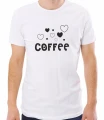 Biała męska koszulka coffee