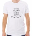 Biała męska koszulka strong coffee
