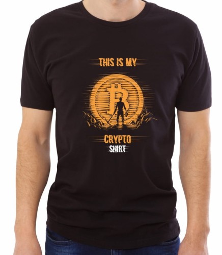 Czarna męska koszulka crypto shirt