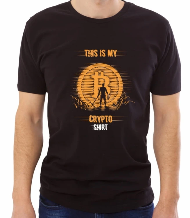 Czarna męska koszulka crypto shirt