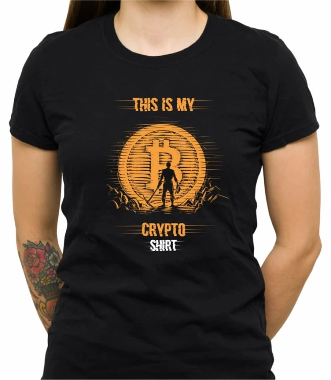 Czarna damska koszulka crypto shirt