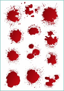 Tatuaże tymczasowe bloody splatters